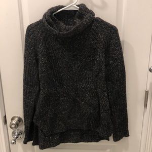 Madewell Black/Multicolored Turtleneck Sweater